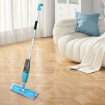 Nettoyage des sols balai � franges en microfibres balai � franges avec fonction de pulv�risation deau ...