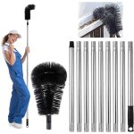 Nettoyeur de gouttiresbrosse de nettoyage pour gouttires avec manche tlescopique de 31 moutil de nettoyage ...
