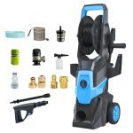 Nettoyeur haute pression 150bar 2000w karcher portable 10m de tuyau lance thermique et busse mousse 450l ... Nettoyeur haute pression 150bar 2000w karcher portable 10m de tuyau lance thermique et busse mousse 450l ...