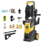 Nettoyeur haute pression 2000 w pour maison jardin ou voiture d�bit max de 420 l / h pression maximale ...