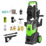 Nettoyeur haute pression lectrique 2000w 150bar avec tuyau 10m ? pompe puissante 7l / min buse rglable ...