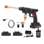Nettoyeur haute pression �lectrique sans fil 21v avec 2 batteries 240l / h 35 bars jet jusqu� 10m 200w ...