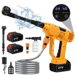 Nettoyeur haute pression sans fil 21 v 65 bar affichage d�cran led pour le niveau de batterie buses 6 ...