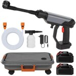 Nettoyeur haute pression sans fil 21v - 6 - en - 1 30bar 300w 1 batterie r�servoir pliable 22l pompe ...