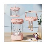 Nettoyeur de pinceaux de maquillage - oem - 3 en 1 - �lectrique - rechargeable - rose