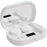 Nettoyeur � ultrasons pour lunettes appareil de nettoyage pour lentilles de contact avec miroir de maquillage ...