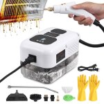 Nettoyeur vapeur 2500w nettoyeur vapeur portable3 t�tes de brosse r�glables sur 9 vitesses r�glablespour ...