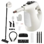 Nettoyeur vapeur  main 1500w punaises de lit costway - rservoir 400 ml - 2 bar - 14 accessoires - 125 ...