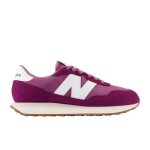 Baskets - new balance - 237 - prune / marron - tige textile / daim / simili cuir - fermeture lacets