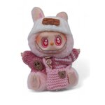 News marque bb angell the monsters labubu + habit laine rose et accesoire porte cles 1 peluche jouet ...
