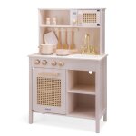 Cuisine en bois et rotin - new classic toys - mod�le 11046 - rose - 2 plaques de cuisson - 3 ans et plus ...