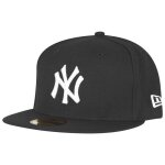 Casquette 59fifty - new york yankees - ajuste - 100% laine - noir