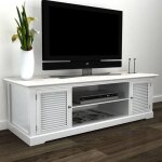 * new meuble hifi - classique - meuble tv blanc - bois 36378
