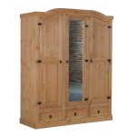 New mexico armoire 3 portes avec une porte miroir 2 portes lambrissées et 3 tiroirs délavés cirés. New mexico armoire 3 portes avec une porte miroir 2 portes lambrissées et 3 tiroirs délavés cirés.