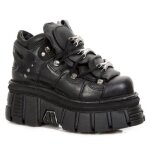 New rock 106 s29 tower shoes m�tallique noir cuir biker punk gothique bottes