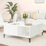 New table basse bar contemporaine blanc 80x80x365 cm bois dingénierie 46928 New table basse bar contemporaine blanc 80x80x365 cm bois dingénierie 46928