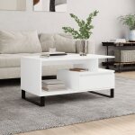 New table basse bar contemporaine blanc 90x49x45 cm bois dingénierie 58358 New table basse bar contemporaine blanc 90x49x45 cm bois dingénierie 58358