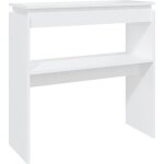 Table console - akozon - blanc - 80x30x80 cm - aggloméré - design contemporain Table console - akozon - blanc - 80x30x80 cm - aggloméré - design contemporain