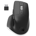 Newway - souris verticale sans fil a8 wifi 2. 4 ghz bluetooth - rechargeable - usb c - noir
