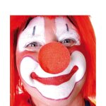 Nez de clown - boland - mousse - mixte - adulte - intérieur - blanc - rouge - 1 pièce Nez de clown - boland - mousse - mixte - adulte - intérieur - blanc - rouge - 1 pièce