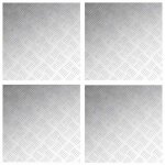 Nez de marche antid�rapant - vidaxl - 4 pi�ces - argent� - 50x50 cm - aluminium - utilisation int�rieure ...