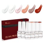 Nicedeco 6 couleurs vernis semi permanentlot vernis  ongles gel polish uv led soak off sans hema brillant ...