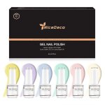 Nicedeco 6 couleurs vernis semi permanent macaron srielot vernis  ongles gel polish uv led soak off ...