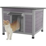 Niche pour chat en bois x - zone pet intérieur extérieur universel résistant aux intempéries maison de ... Niche pour chat en bois x - zone pet intérieur extérieur universel résistant aux intempéries maison de ...