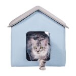 Niche chauffante pour chat - duoku - abri dextrieur pour chat avec temprature rglable - coussin chauffant ...