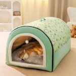 Niche pour chien 2 en 1 avec coussin doux et chaud anti - anxi�t�s:35x30x30cmlit pour animaux non - adh�rent ...