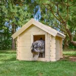 Niche pour chien exterieur en bois - maison chien de petit race 76 x 99 x h80 cm taille s - cabane chien ...