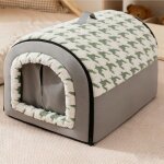 Niche pour chien ferm�e et chaudes:35x30x30cmmaison arrondie type igloo panier chien / chat d�houssable ...