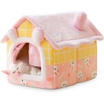 Niche pour chien int�rieur et maison chat pliable grotte pour chat et igloo chat chaud et confortable ...