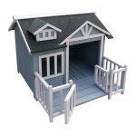 Niche pour chien - luxe - xl - bois dépicéa - extérieur - gris Niche pour chien - luxe - xl - bois dépicéa - extérieur - gris
