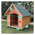 Niche pour chien natura toit shingle taille m