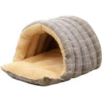 Niche de lit pour chaton - mich - confortable - amovible - lavable - d�me semi - ferm� - respirant - ...