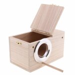Nichoir en bois cage � oiseaux maison en bois jardin mangeoire pour oiseaux bo�te � perruches naturelle ...