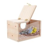 Nichoir  perruches nichoir  oiseaux transparent pour cage nichoir en bois pour perroquets perruches ...
