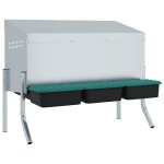 Nichoir � poules - vidaxl - 3 compartiments - acier galvanis� - 835x50x68 cm - argent - ventilation optimale ...