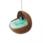 Nid doiseau - maison doiseau - coquille de noix de coco - 12 cm - pour perroquet et perruche - a suspendre ...