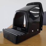 Nid pondoir poule 1 compartiment plastique recycl avec cuvette - gaun noir