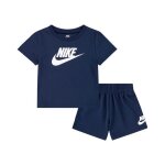 Nike kids club - set tee - shirt et short b�b� 12 mois bleu mixte
