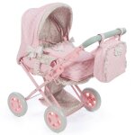 Poussette pour poupées - la nina - 65076 - multicolore - roues en cuir rose - housse amovible Poussette pour poupées - la nina - 65076 - multicolore - roues en cuir rose - housse amovible