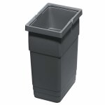Ninka eins2vier poubelle hauteur: 275 mm volumen: 6 liter 210 x 140 mm gris sombre bac de compostage ...