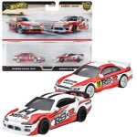 Nissan 240sx s14 + nissan silvia s15 hot wheels premium véhicule Nissan 240sx s14 + nissan silvia s15 hot wheels premium véhicule