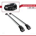Barres de toit - ace - 1 - compatible nissan qashqai 2 (j11) - aluminium - gris - charge utile < 300 ...