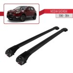 Pour nissan qashqai 2010 - 2014 barres de toit ace - 1 railing porte - bagages de voiture / noir