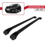 Pour nissan qashqai 2017 - 2021 barres de toit ace - 1 railing porte - bagages de voiture / noir