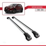 Compatible avec nissan qashqai (j10) post - facelift 2010 - 2013 ace - 1 barres de toit railing porte ...