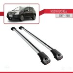 Compatible avec nissan qashqai (j10) pre - facelift 2007 - 2009 ace - 1 barres de toit railing porte ...